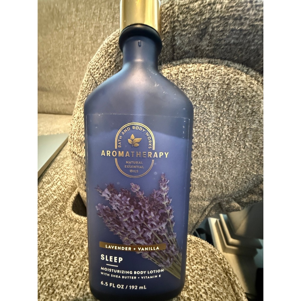 Bath and Body Works Aromatherapy Sleep Lavender Vanilla Body Lotion 6.5oz Blue